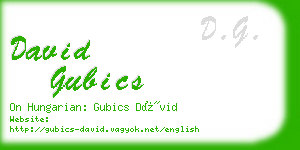 david gubics business card